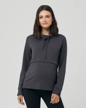 Scuba Nursing Jumper  Slate discreet opening stretchy pants