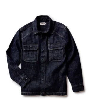Windproof Technology Weekend Casual Fit The Shop Shirt in Rinsed Indigo Selvedge