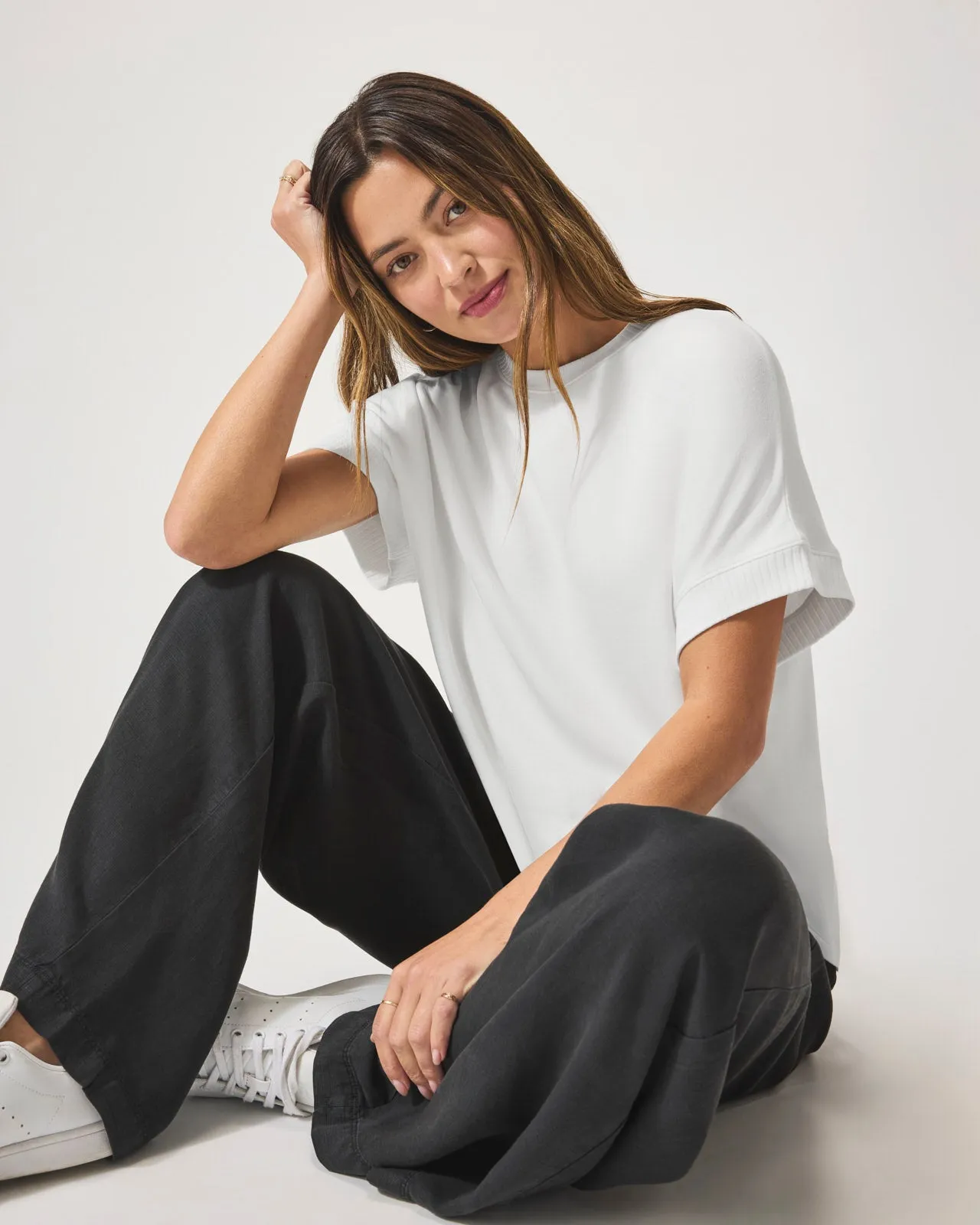 Tagless Design Supersoft Short Sleeve Sweatshirt