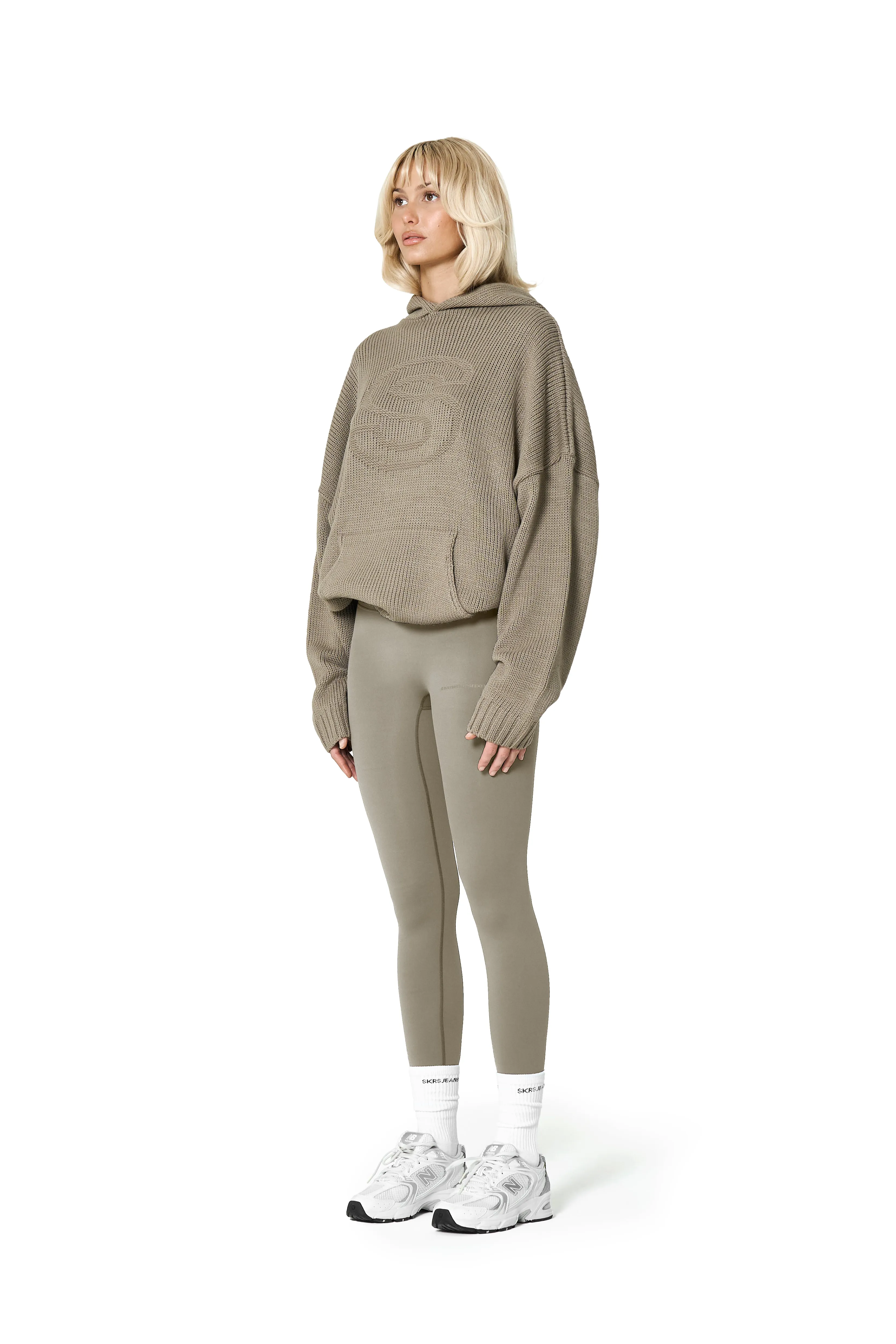 Flexible Ribbing Seekers Knit Hoodie in Crypt