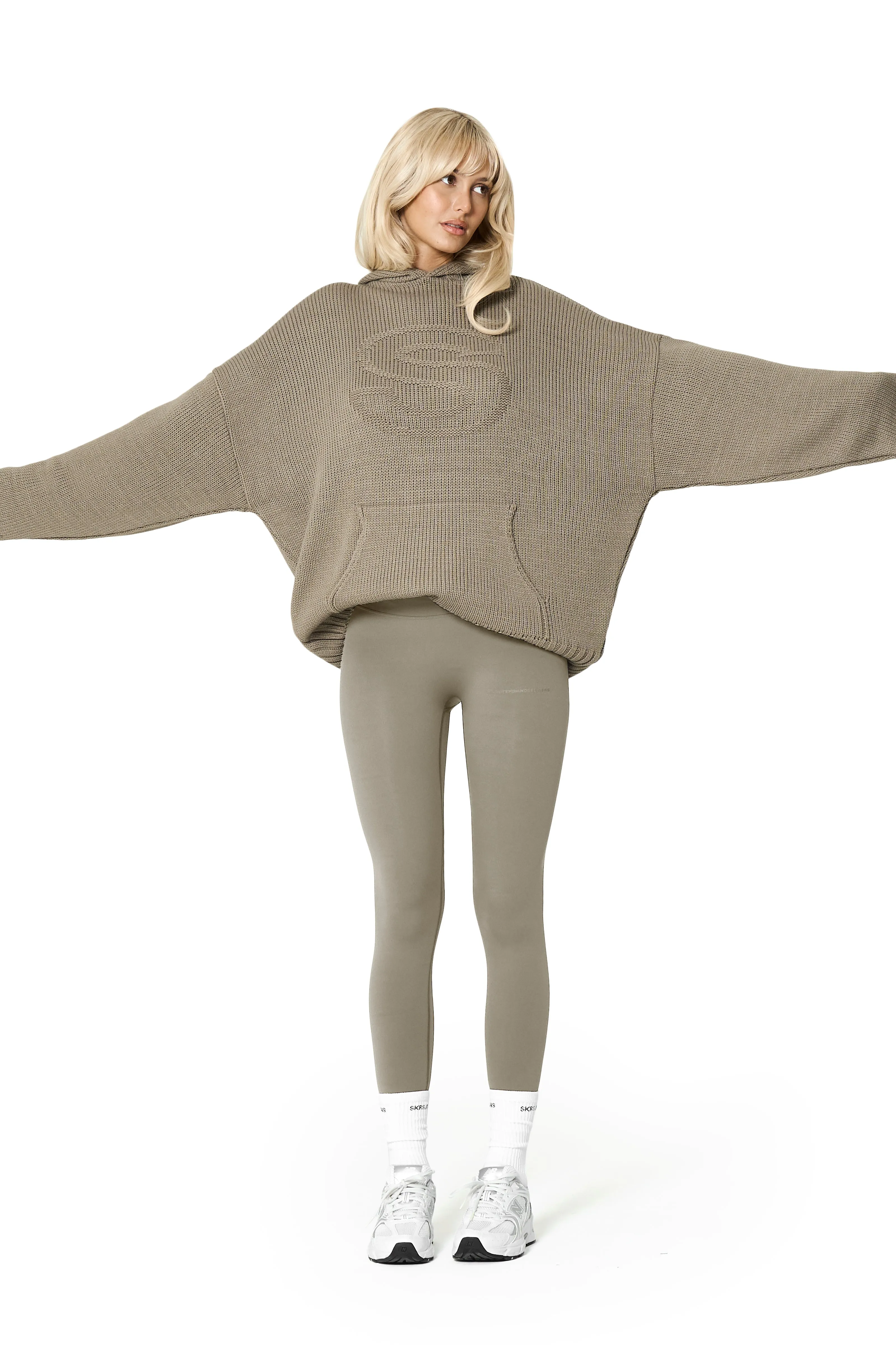 Colorfast Dyed Knit Seekers Knit Hoodie in Crypt