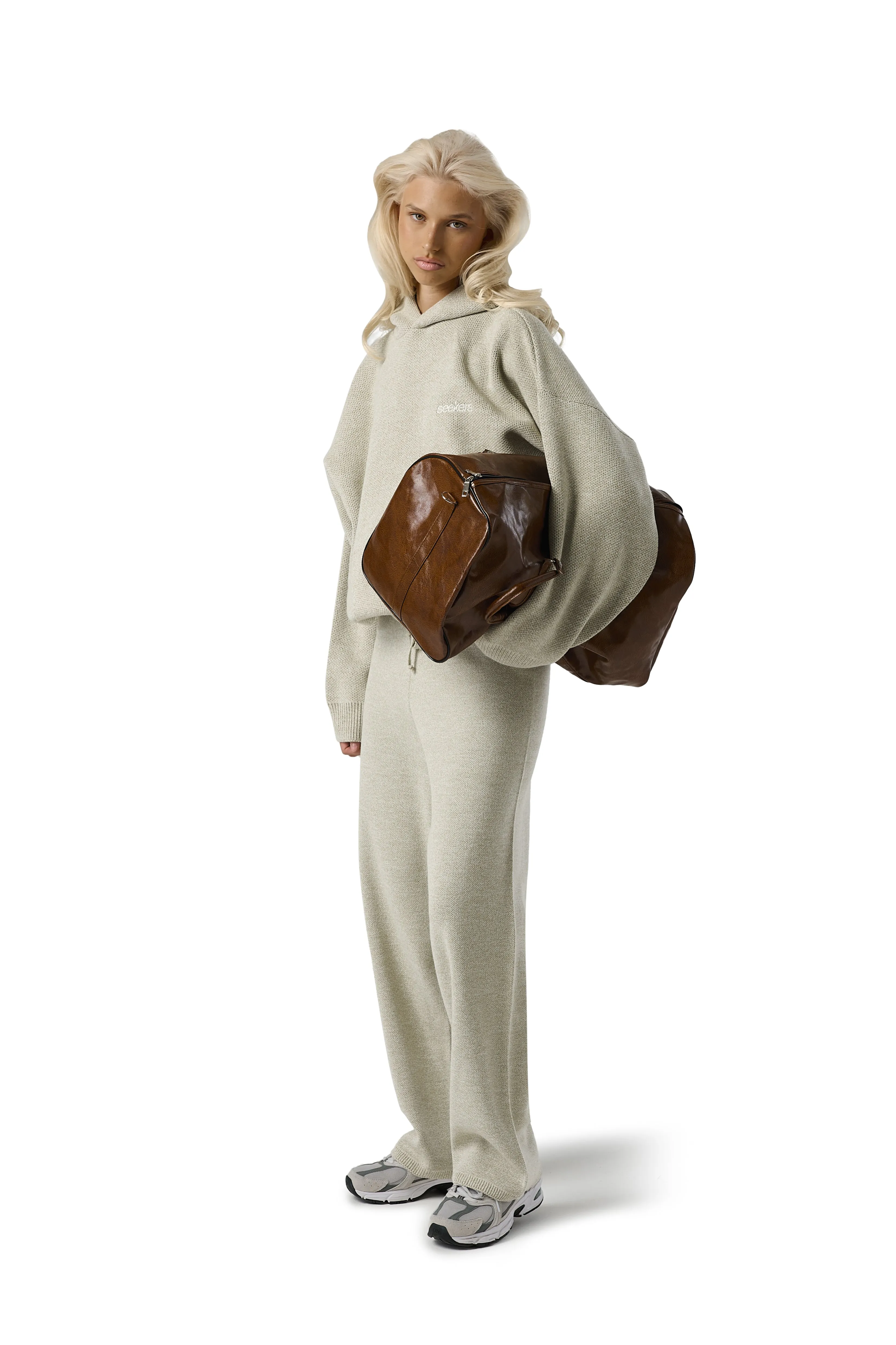 Seekers Knit Hoodie in Husk Weekend Vibes Zero Waste Knitting