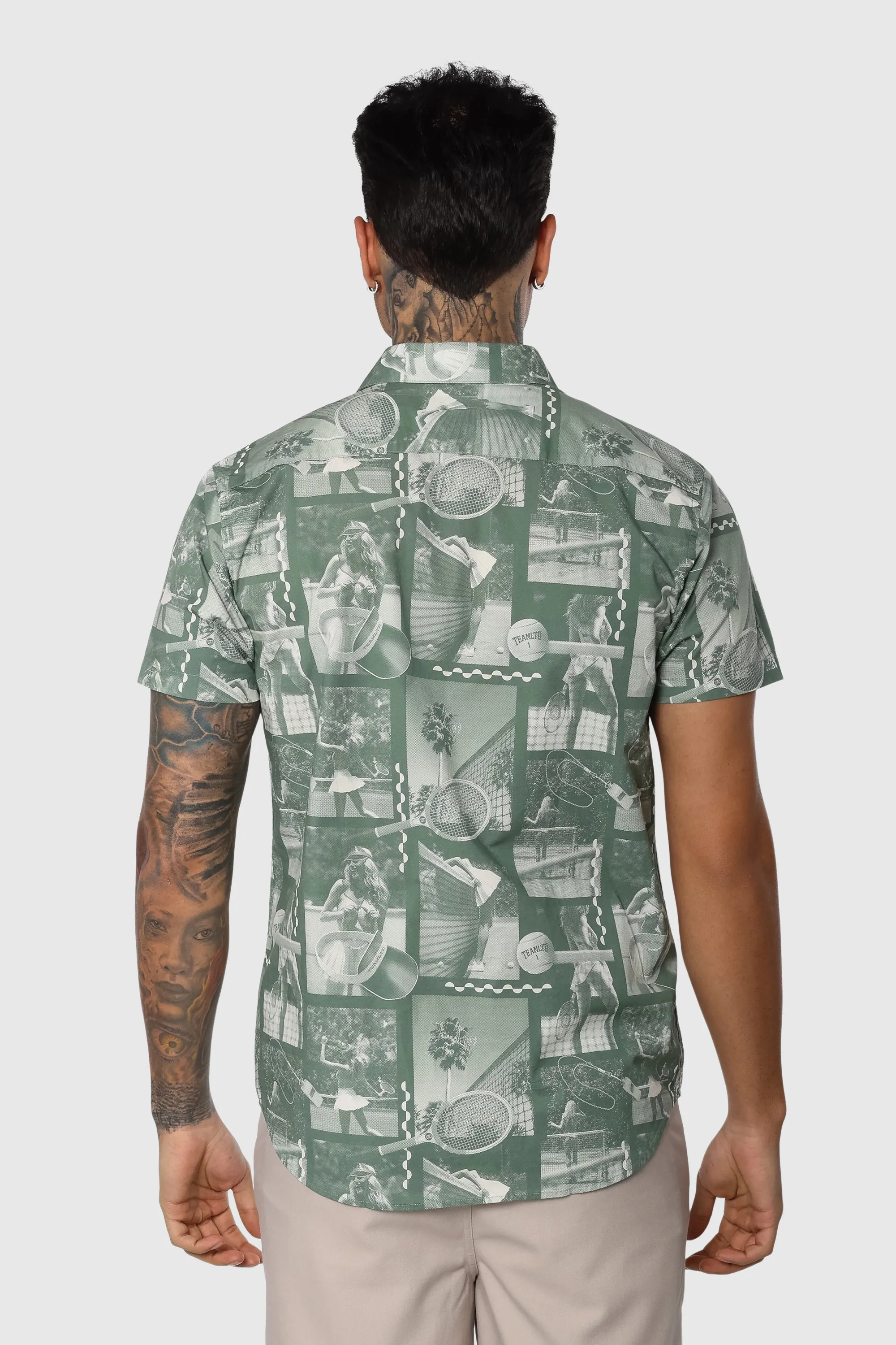 Anti Pill Treatment Networking Session Love-Love Classic Button Up