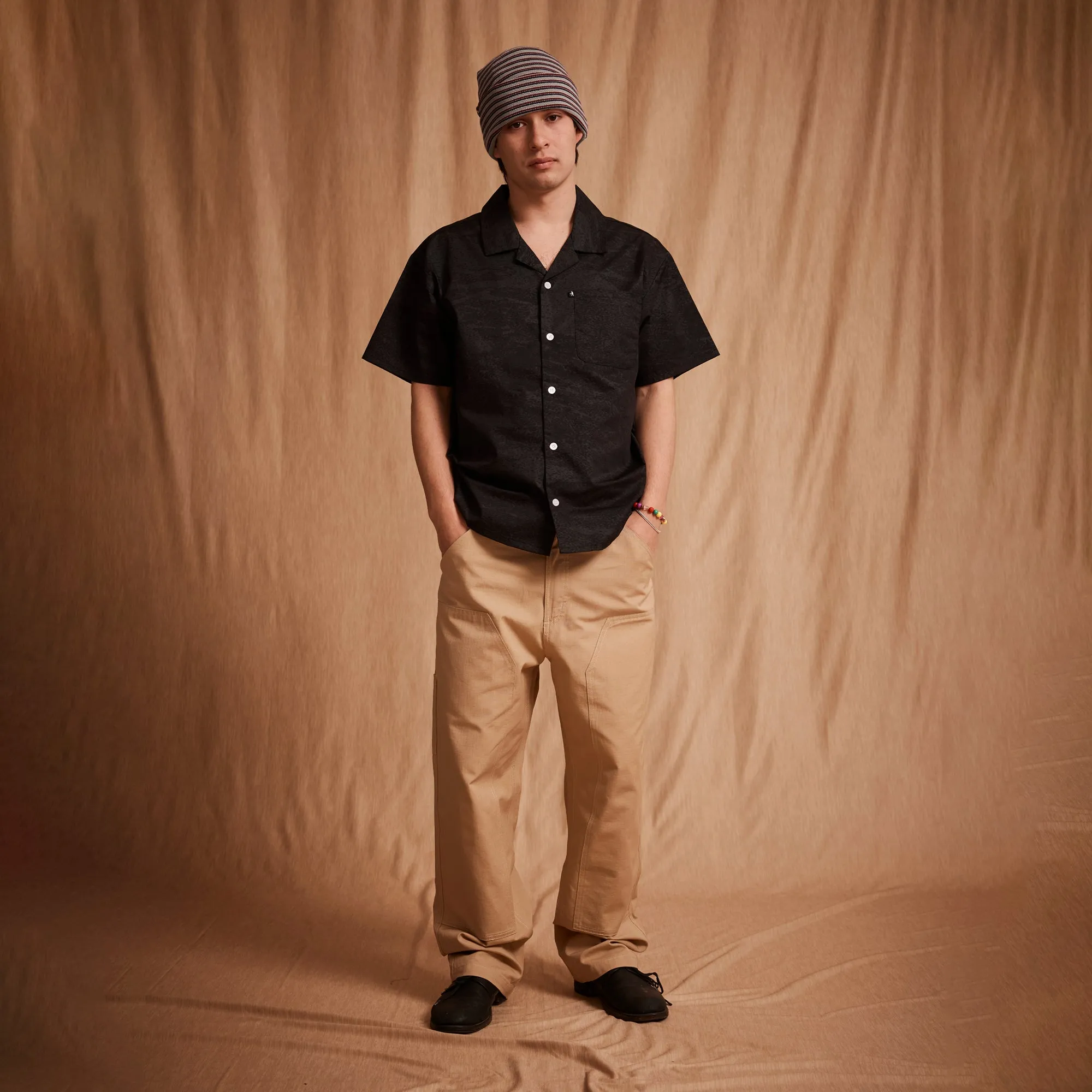 Pass~Port Cave~in Casual Shirt - Black Flexible Placket Structure