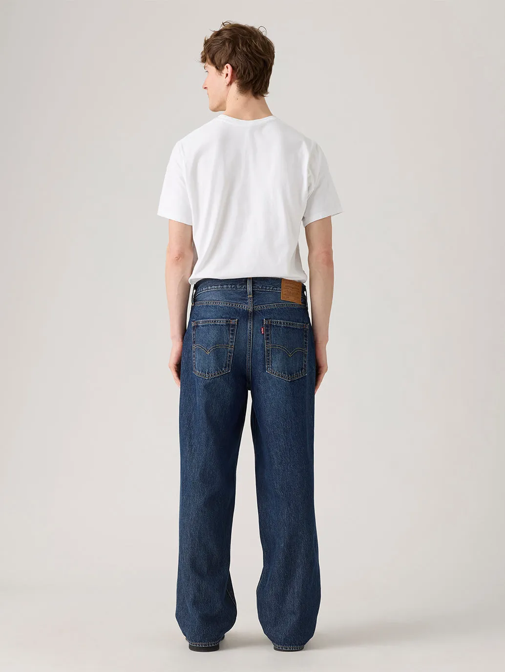 Men's 578 Dark Indigo Loose Fit Mid Rise Jeans Elegant Minimalist Outdoor Adventure