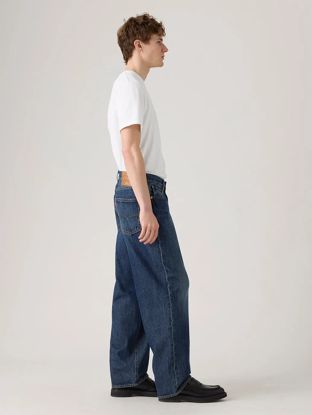 Men's 578 Dark Indigo Loose Fit Mid Rise Jeans Breathable Feel Outdoor Adventure Stylish Family Style