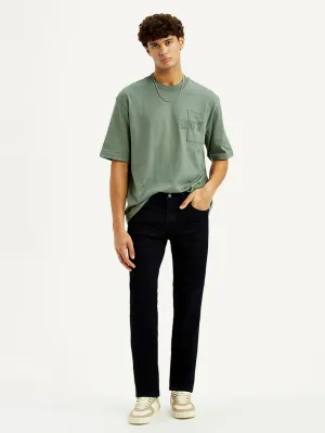 Traveler Gear Luxury Men's 513 Dark Blue Slim Straight Fit Mid Rise Jeans