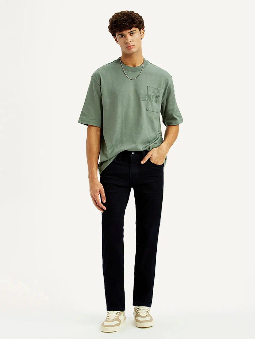 Traveler Gear Luxury Men's 513 Dark Blue Slim Straight Fit Mid Rise Jeans