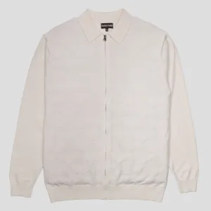 Odor Control Fabric Budget Friendly Pass~Port Brasco Zip Long Sleeve Knit - Cream