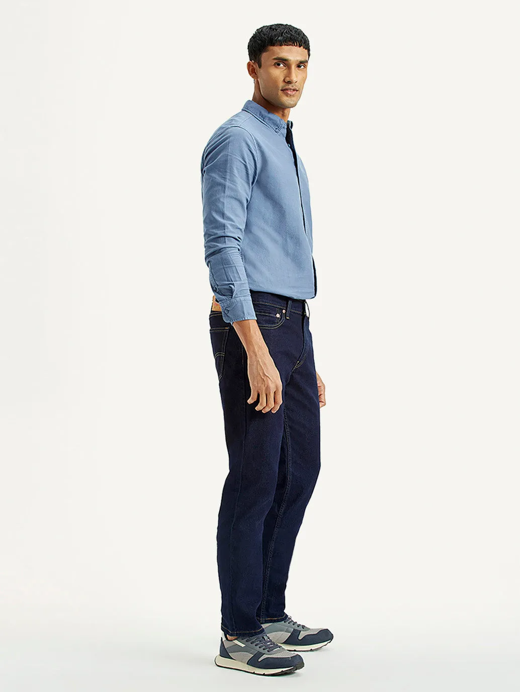 Men's 511 Dark Blue Slim Fit Mid Rise Jeans Tailored Comfort