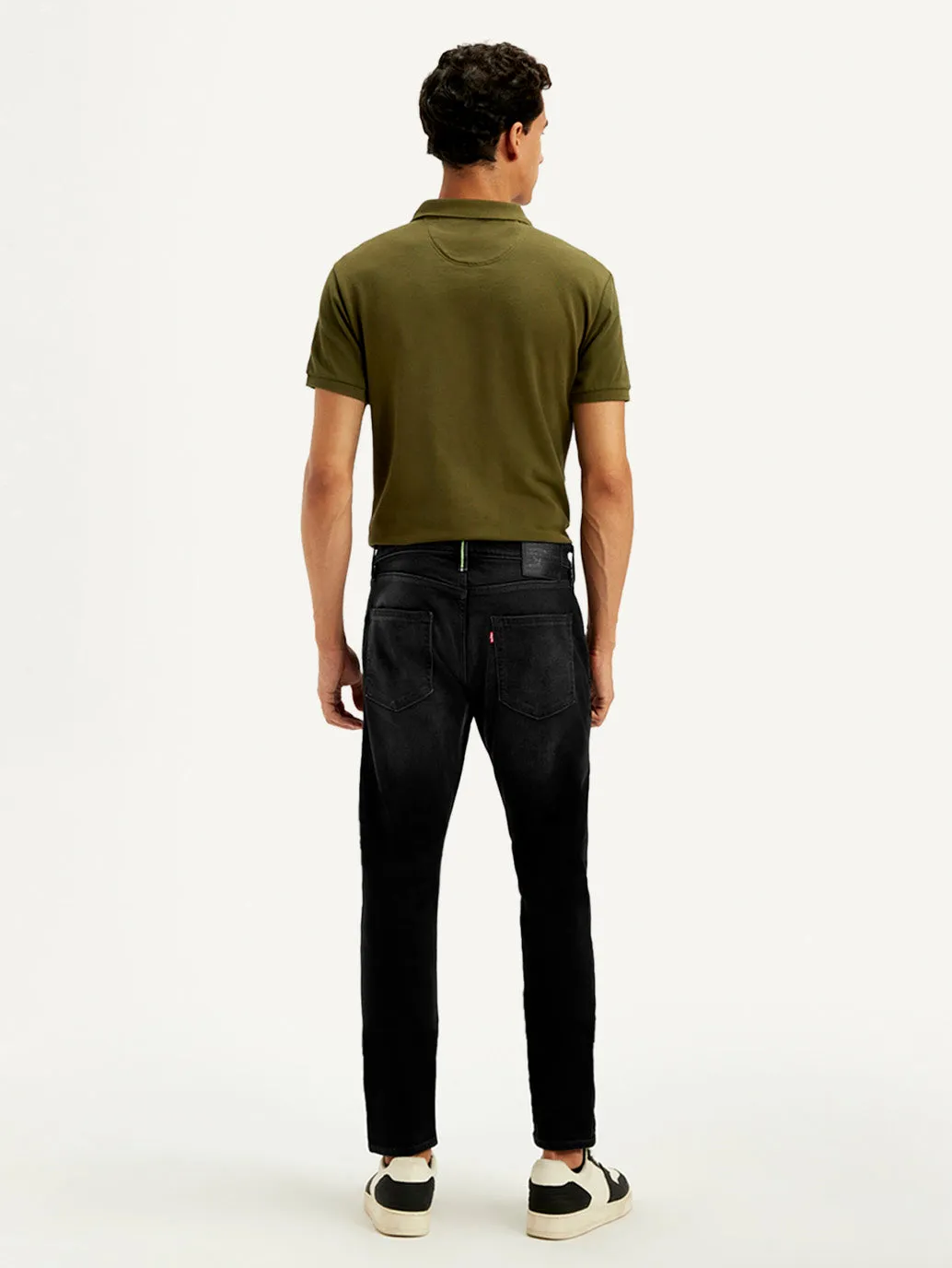 Textured Bold Men's 512 Grey Slim Tapered Fit Mid Rise Jeans