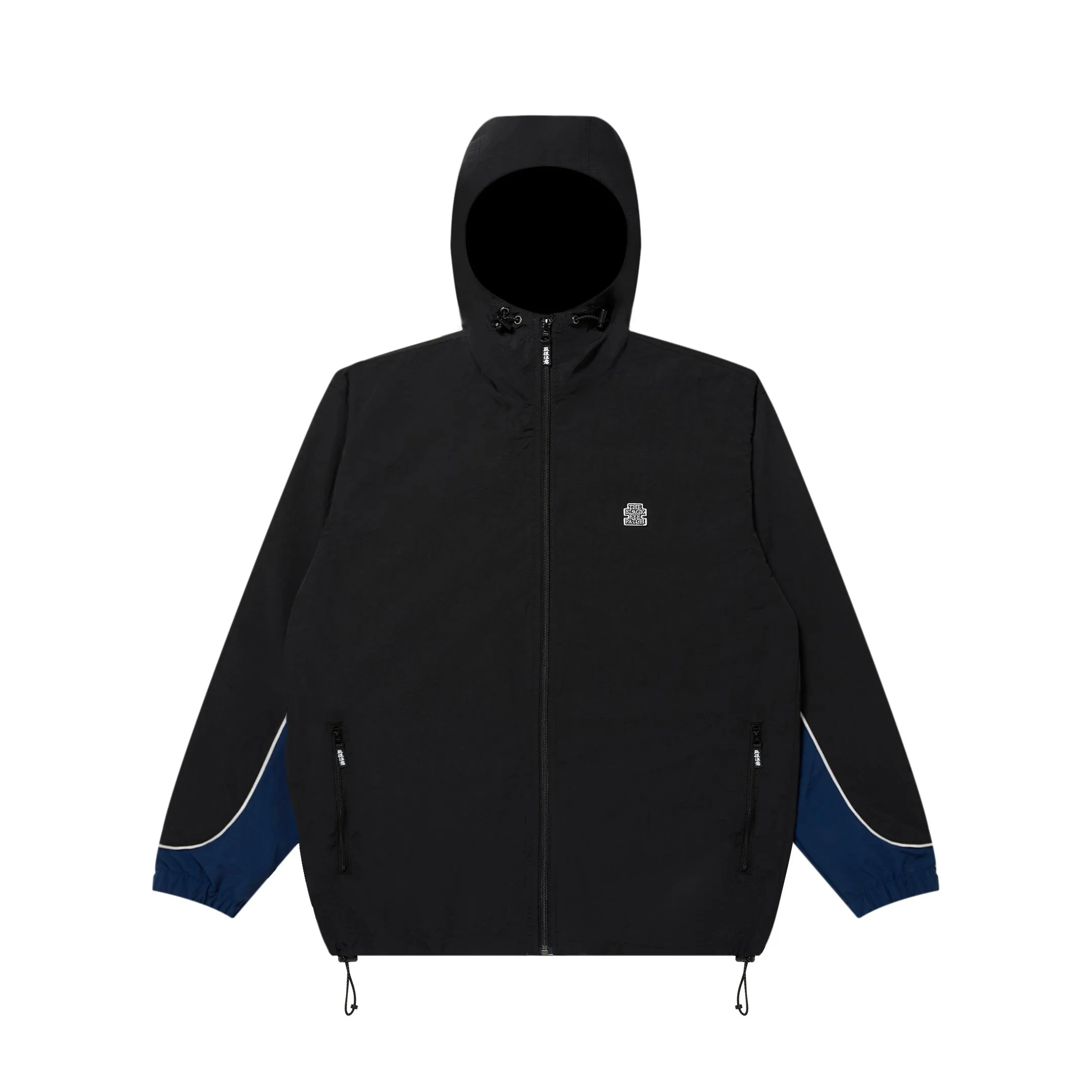 SMALL OG LABEL NYLON TRACK JACKET BLACK Travel Must Anti Slip Cuffs