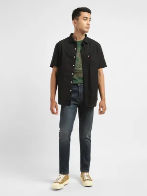 Men's 512 Blue Slim Tapered Fit Mid Rise Jeans Sleek Waistband Nature Lover Gym Ready Music Event