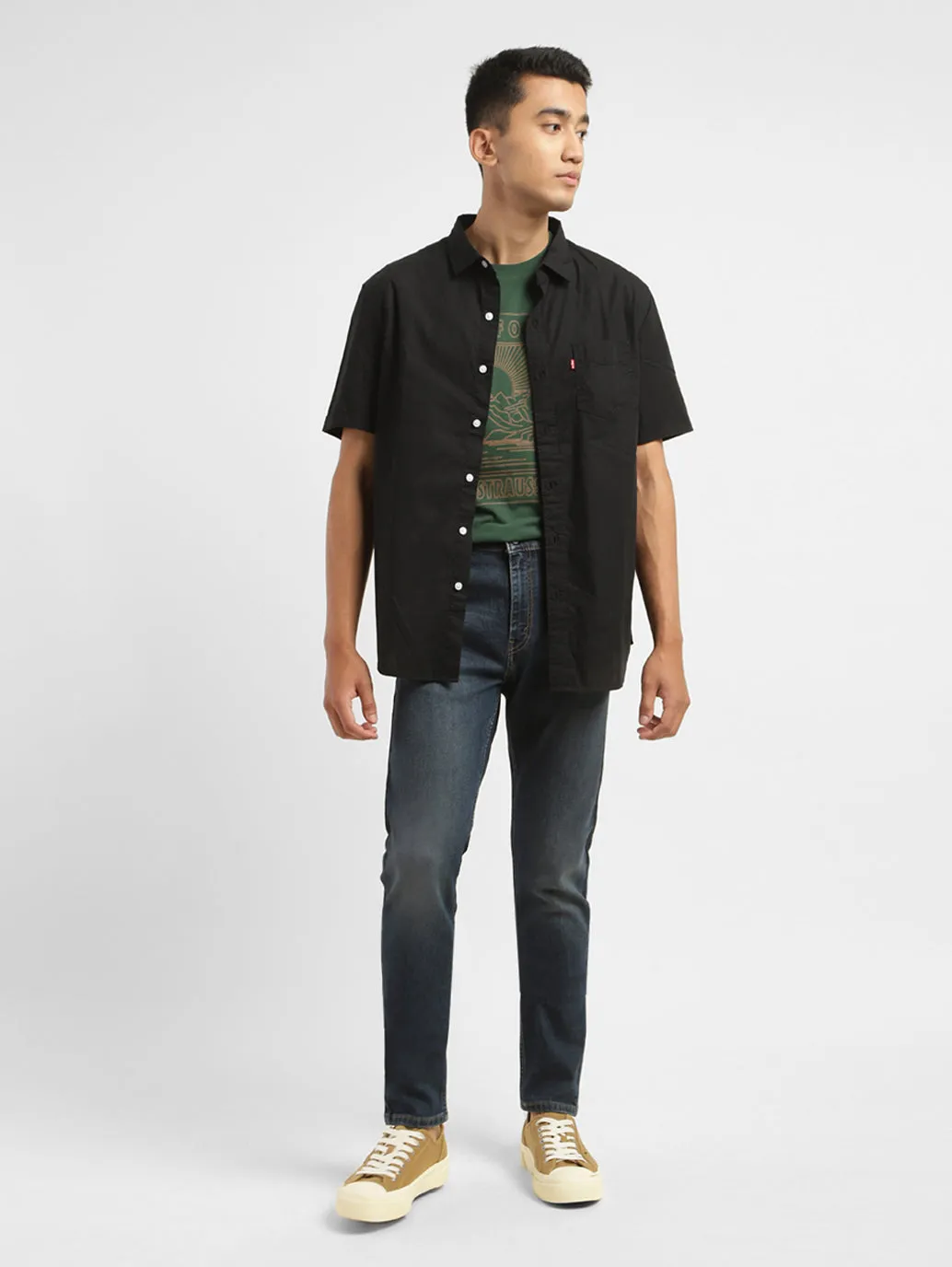 Men's 512 Blue Slim Tapered Fit Mid Rise Jeans Sleek Waistband Nature Lover Gym Ready Music Event