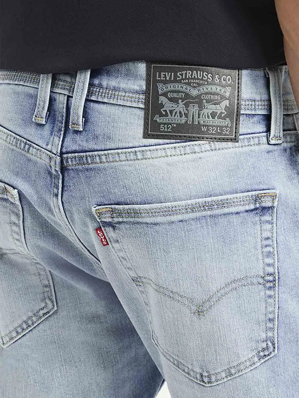 High Quality Bold Look Summer Vibes Men's 512 Blue Slim Tapered Fit Mid Rise Jeans