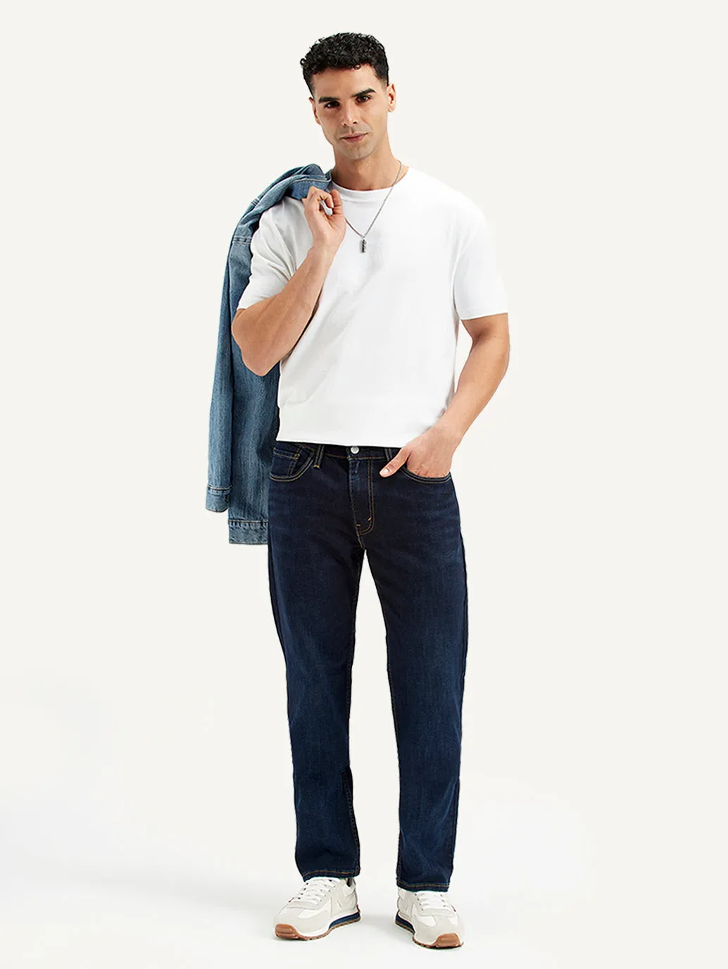 Men's 511 Navy Blue Slim Fit Mid Rise Jeans Classic Style