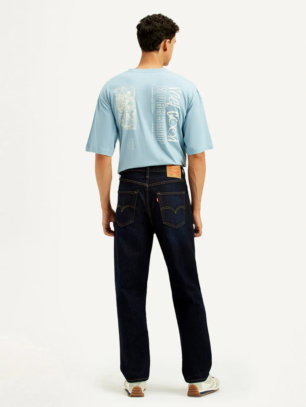 Men's 568 Dark Indigo Loose Fit Mid Rise Jeans Airy Touch