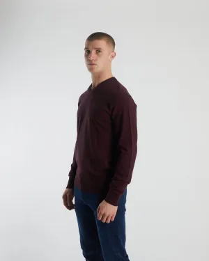 Water Repellent Treatment Cozy Comfort Tony V Neck Wine Port