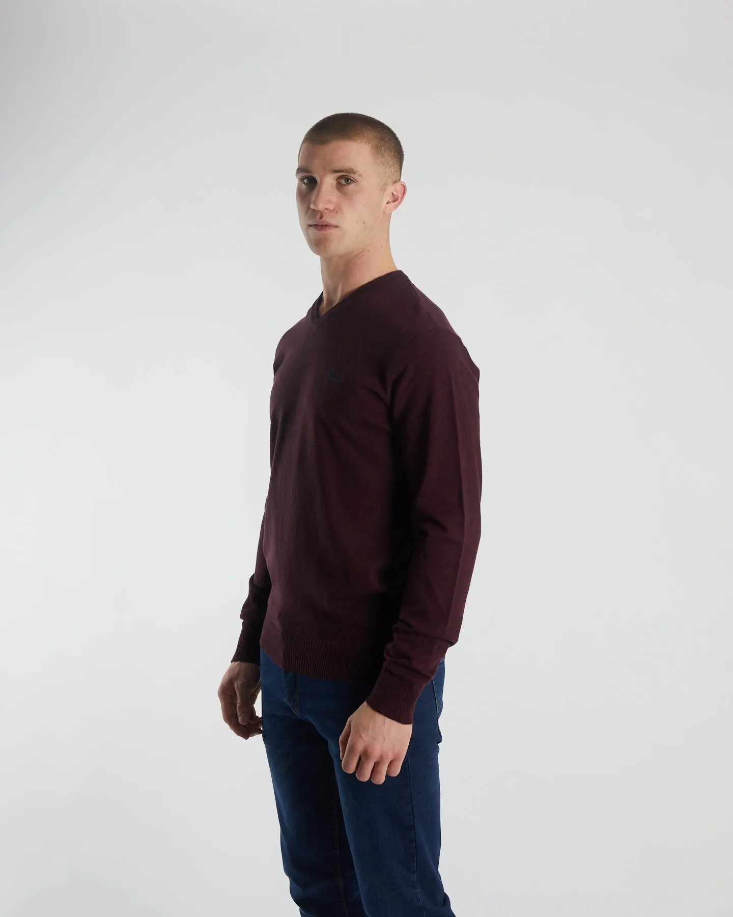 Water Repellent Treatment Cozy Comfort Tony V Neck Wine Port