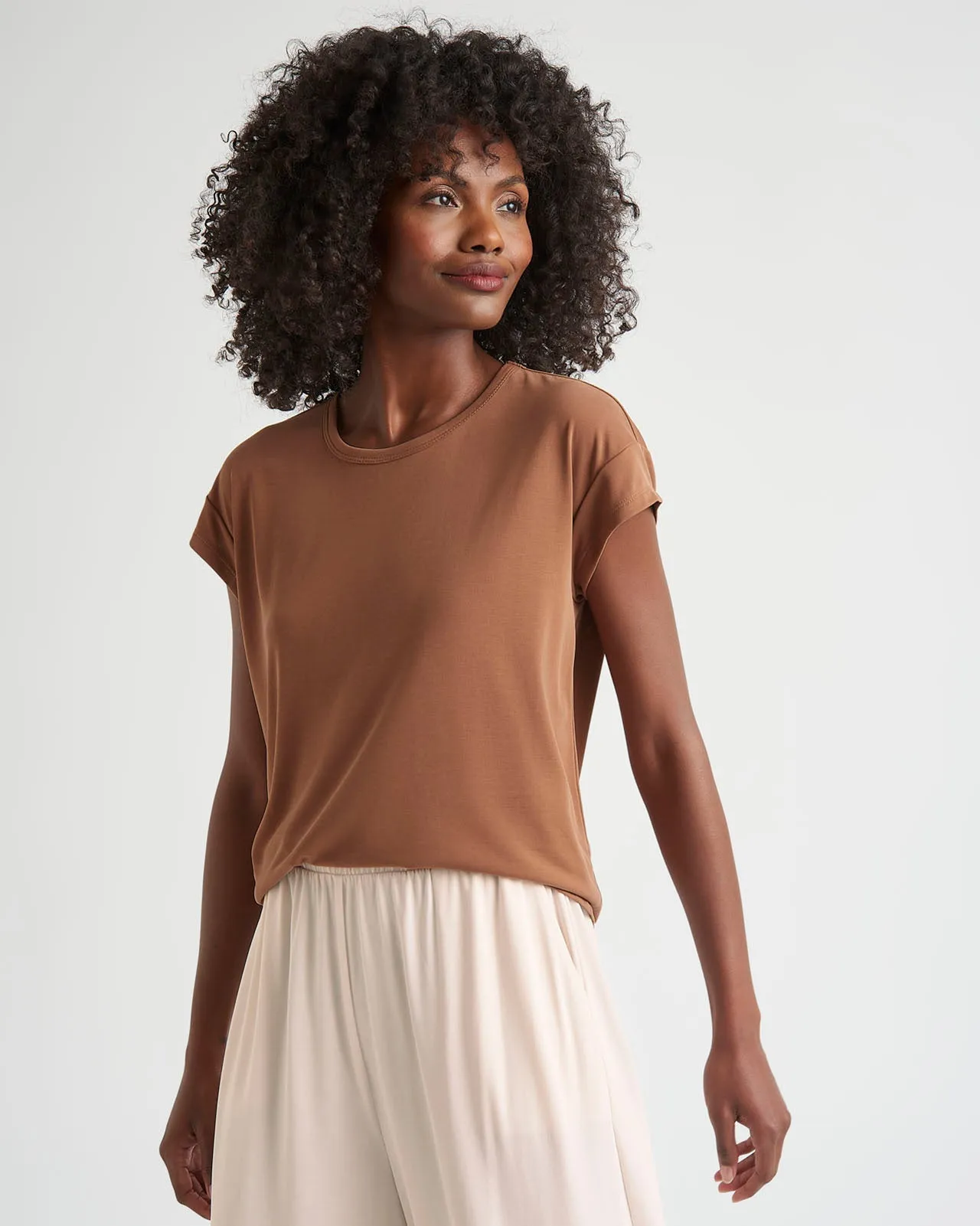 Arlo Sandwash Jersey Crewneck Tee All-Purpose Comfort Drop Shoulder Design