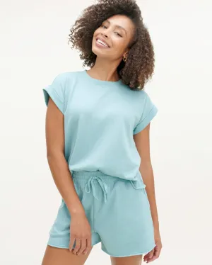 French Terry Short Sleeve Sweatshirt Cool Comfort Quick Fit Performance