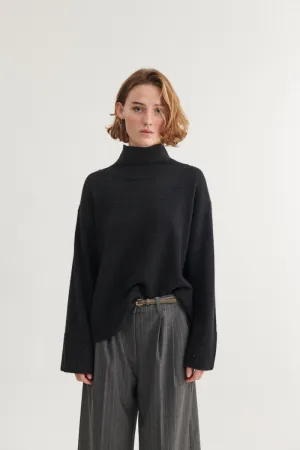 Fray Resistant Edges Cady T-Neck - Dark Grey Mel.