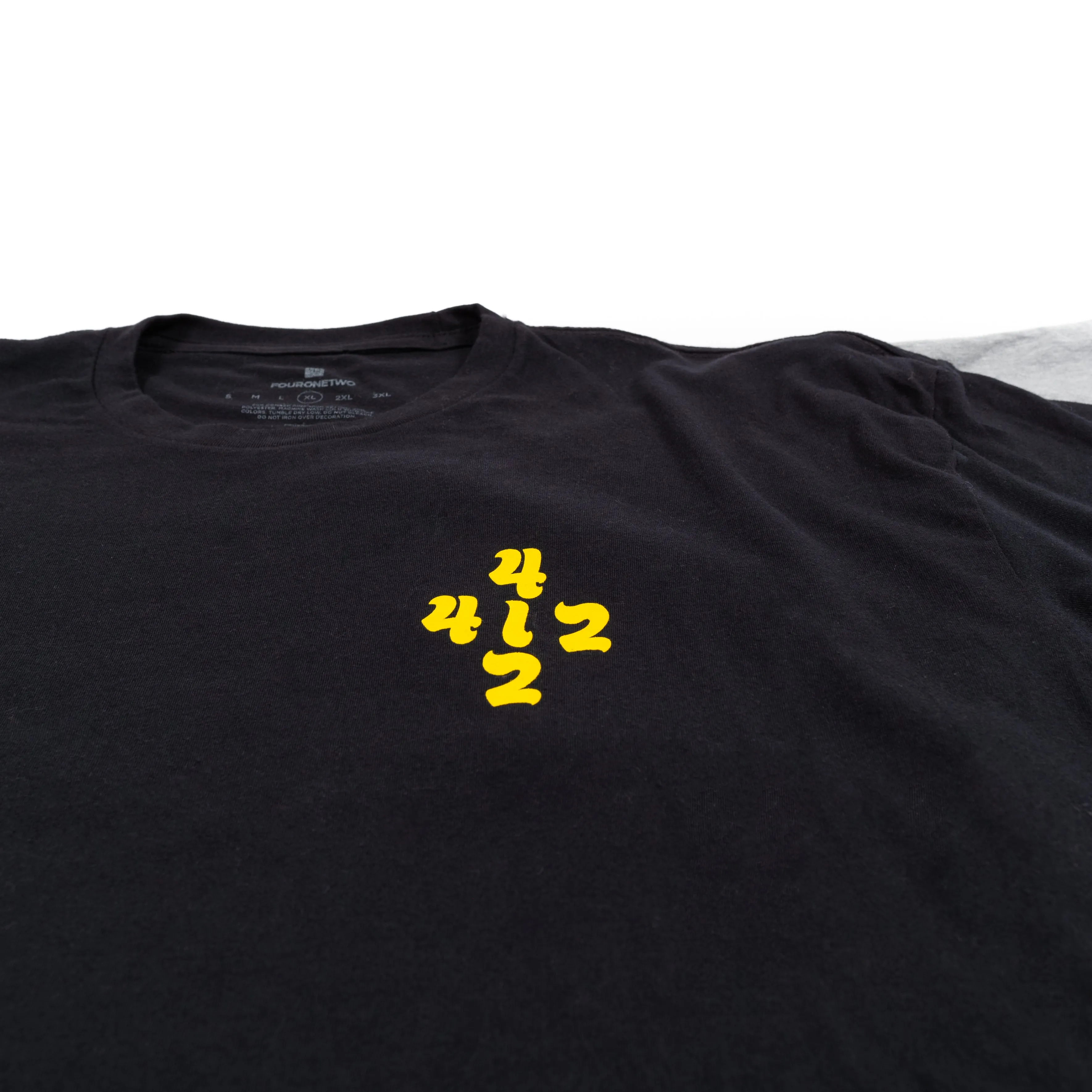 412? Iron Sharpens Iron Tee Ribbed collar Effortless Fit