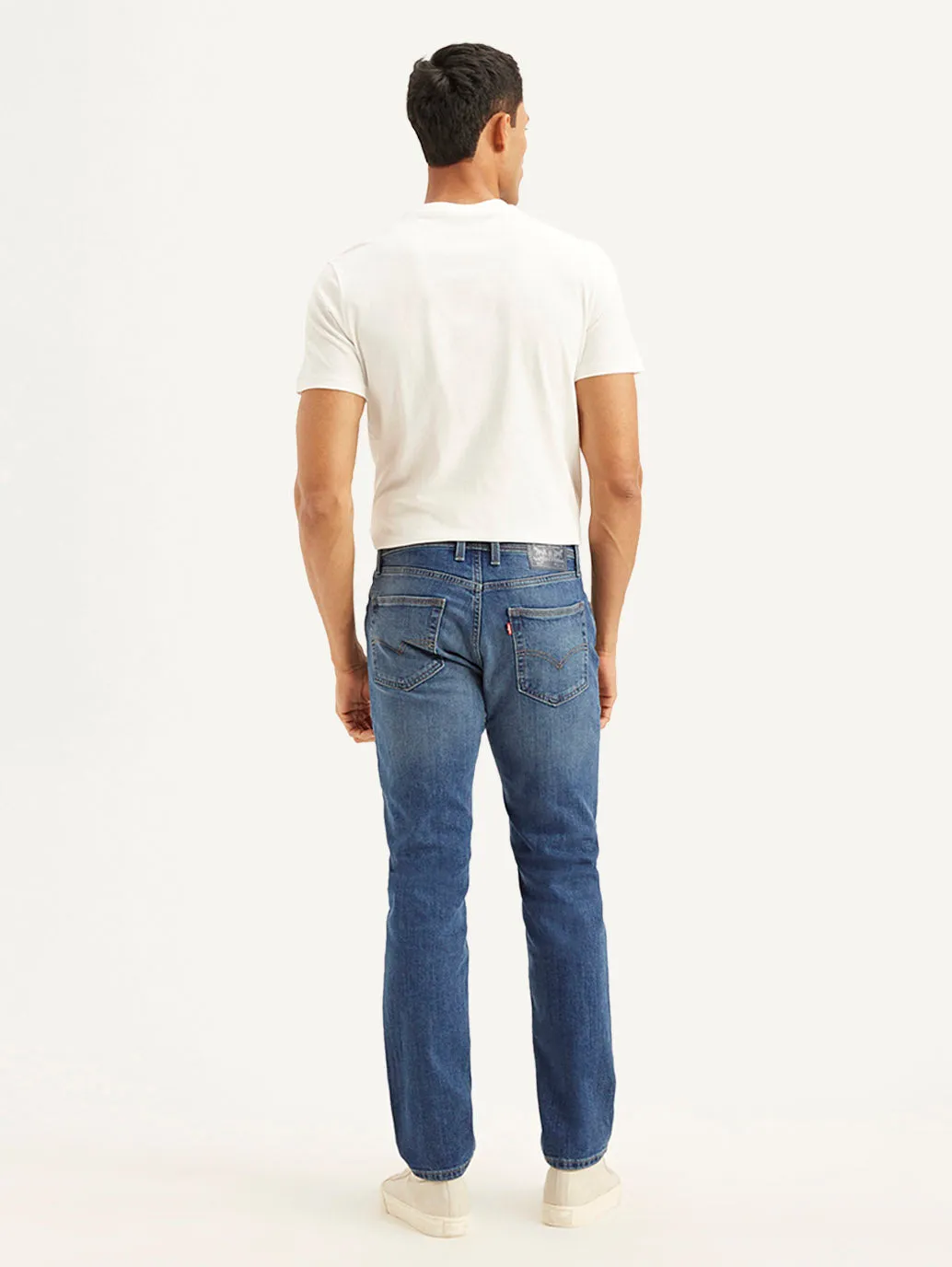 Men's 511 Blue Slim Fit Mid Rise Jeans Street Fashion Affordable Non Fade Fabric