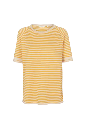 Soya SS Mini Stripe - Birch / Artisans Gold Wrinkle Resistant Autumn favorite