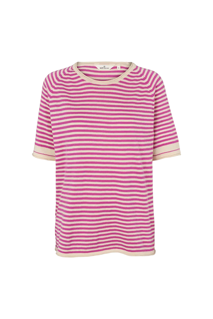 Soya SS Mini Stripe - Birch / Purple Orchid No-Fuss Look