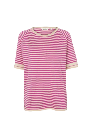 Soya SS Mini Stripe - Birch / Purple Orchid No-Fuss Look