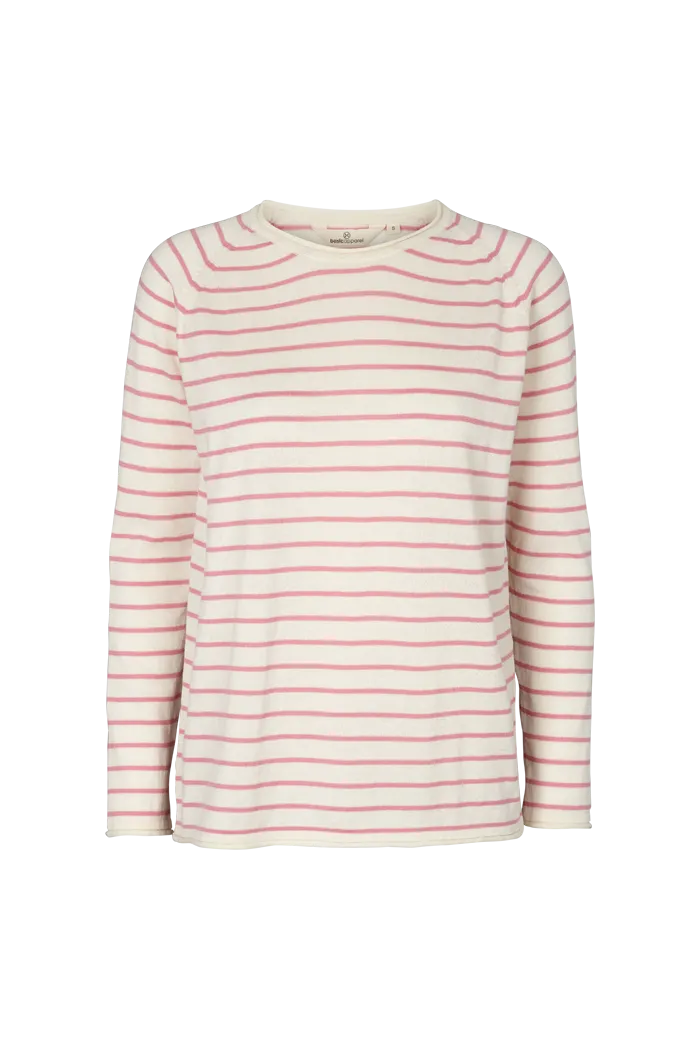 Soya Sweater - Whisper White/Wild Rose Soft Layer