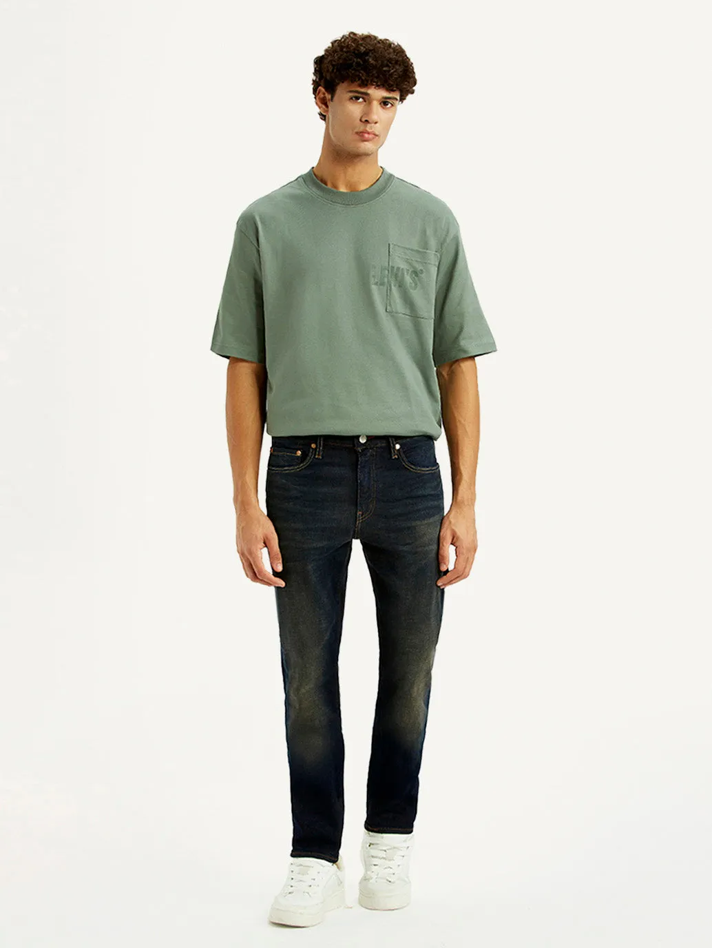 Odor Control Coating Men's 511 Dark Blue Slim Fit Mid Rise Selvedge Jeans