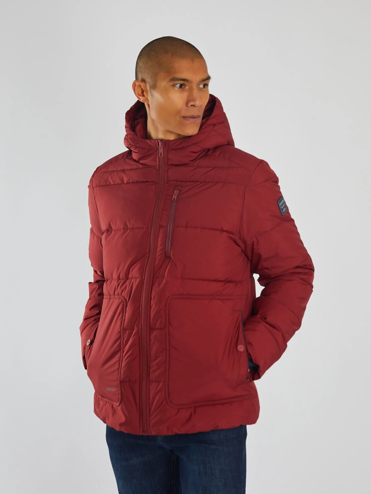Adjustable Hemline Storm Jacket Havana Red
