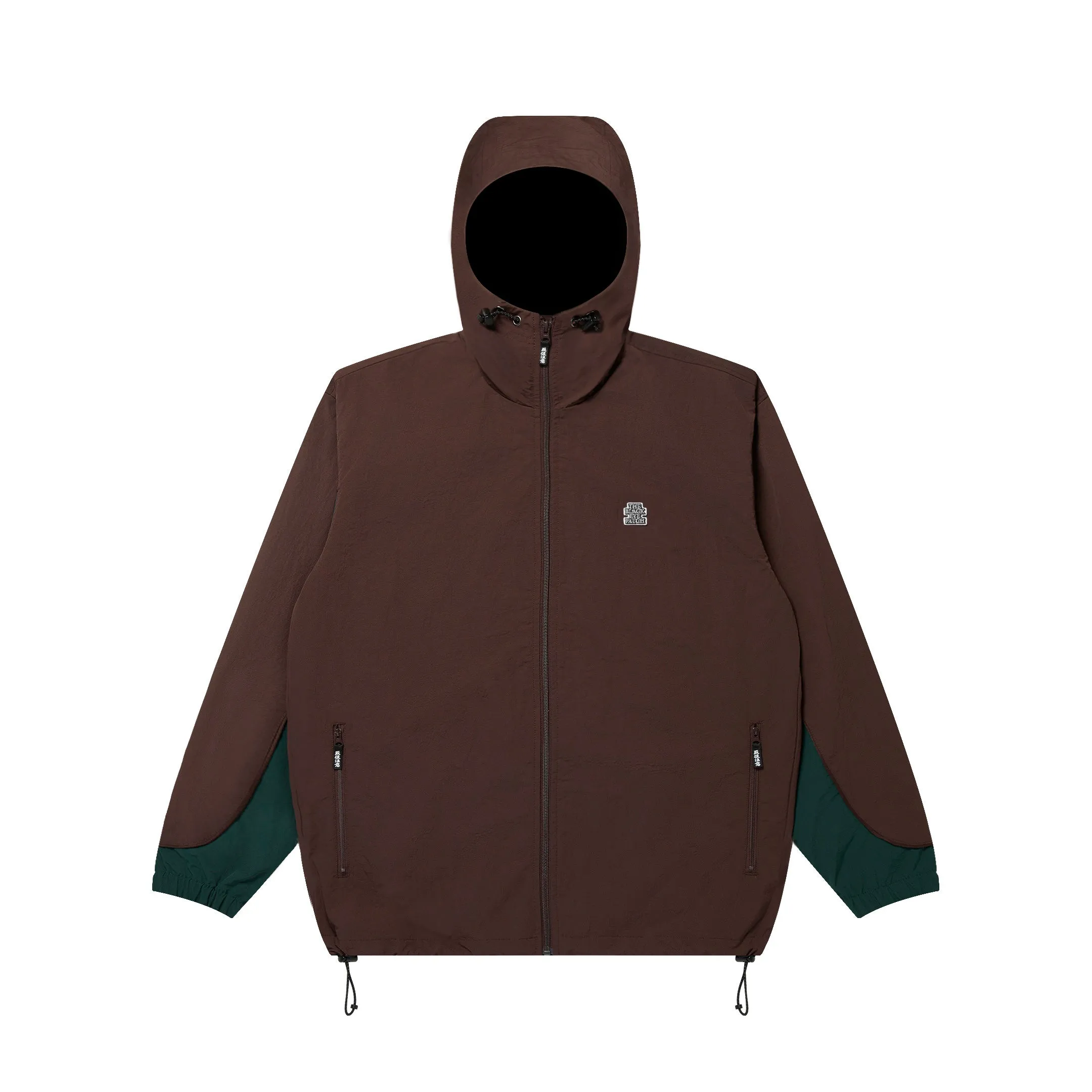 Breathable Material SMALL OG LABEL NYLON TRACK JACKET BROWN