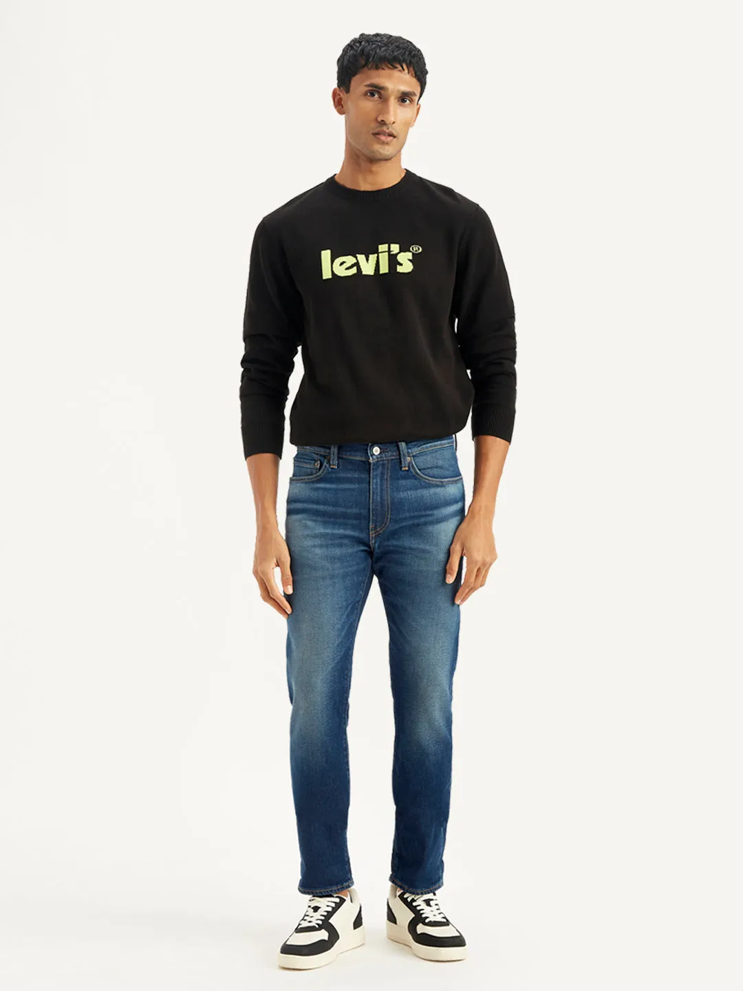 Men's 511 Navy Blue Slim Fit Mid Rise Jeans Cool Outfitters Minimalist Styling