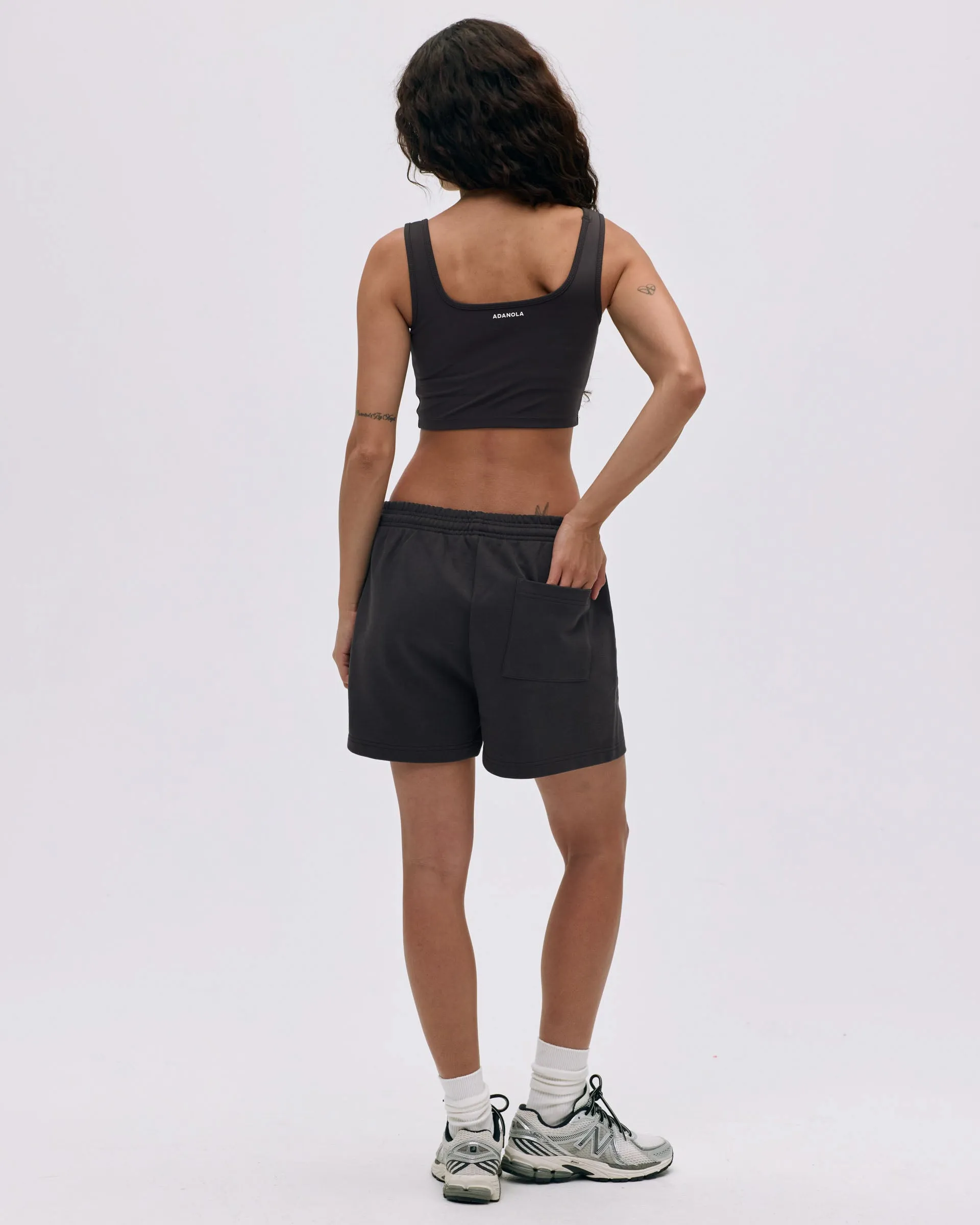 Varsity Sweat Shorts - Coffee Bean/Marshmallow White Dance wear