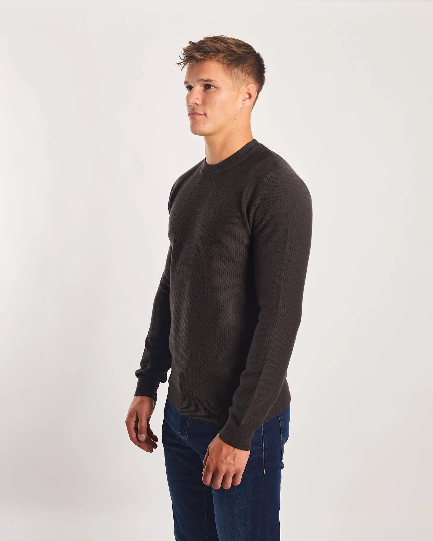 Airflow Channel Weave Sam Sweater Peat Moss