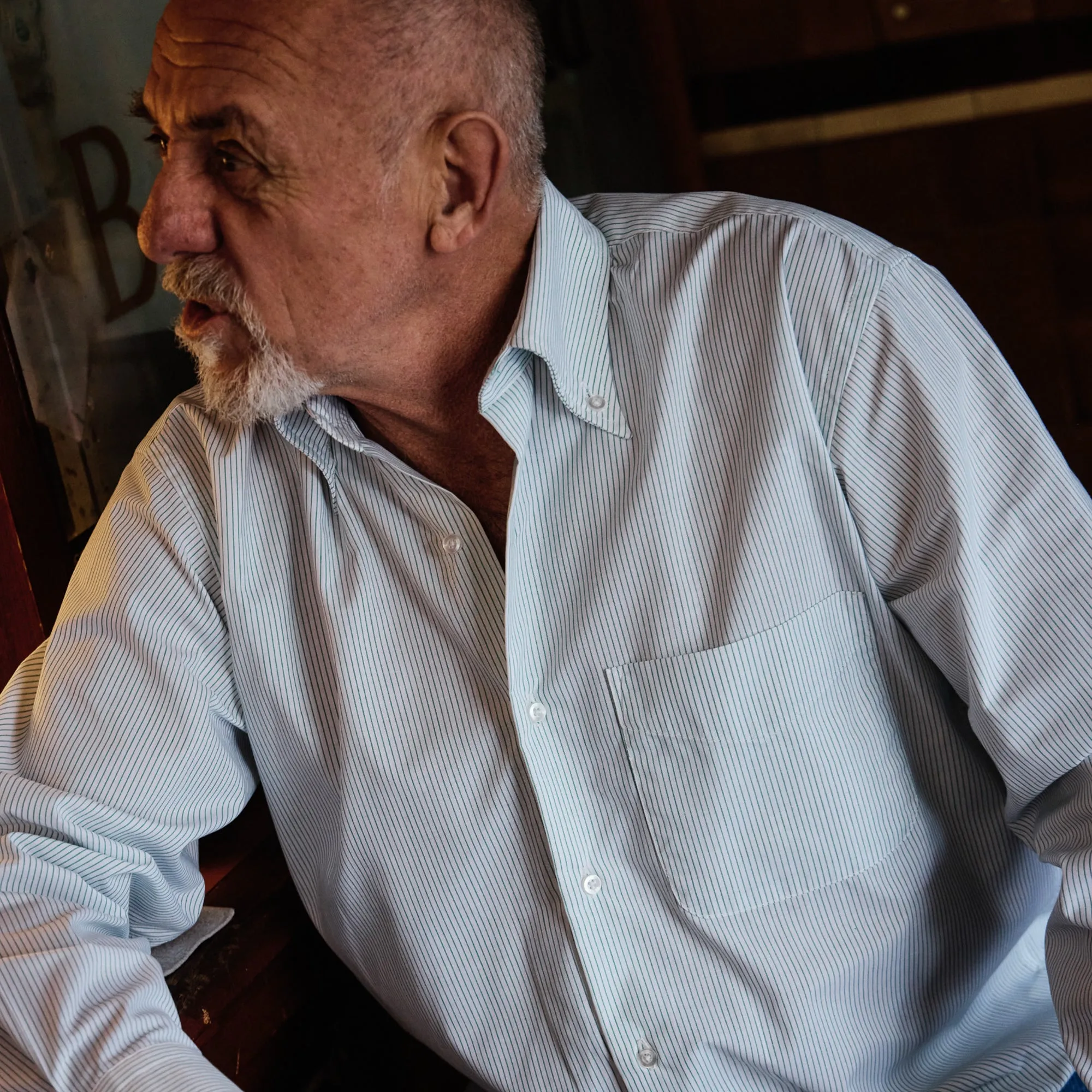 hypoallergenic material Pass~Port Australian Manufactured Oxford Shirt - Mint Green Stripe