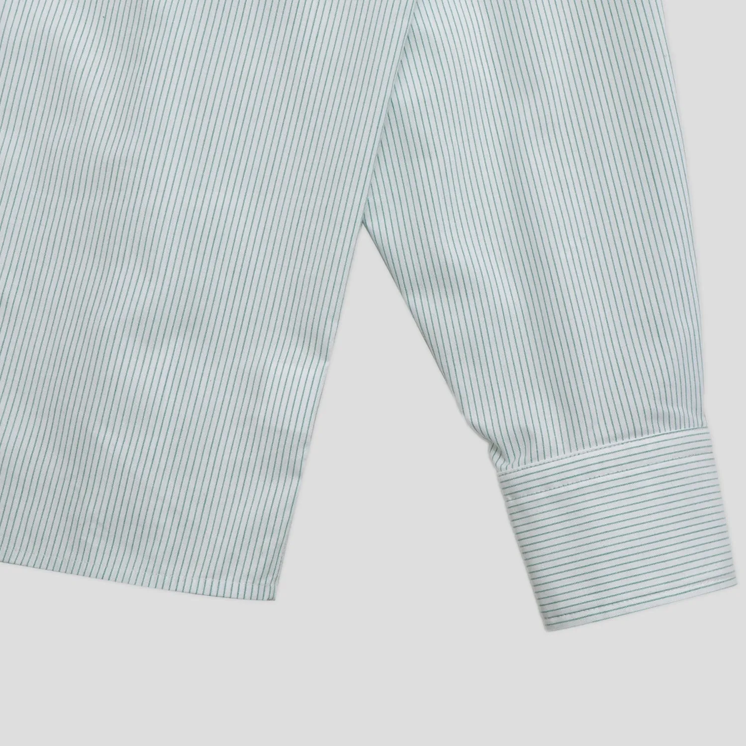 Pass~Port Australian Manufactured Oxford Shirt - Mint Green Stripe Timeless Fit