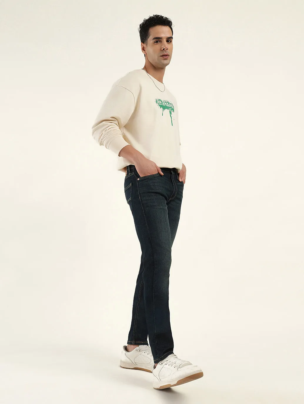 Men's 512 Blue Slim Tapered Fit Mid Rise Jeans Utility Style