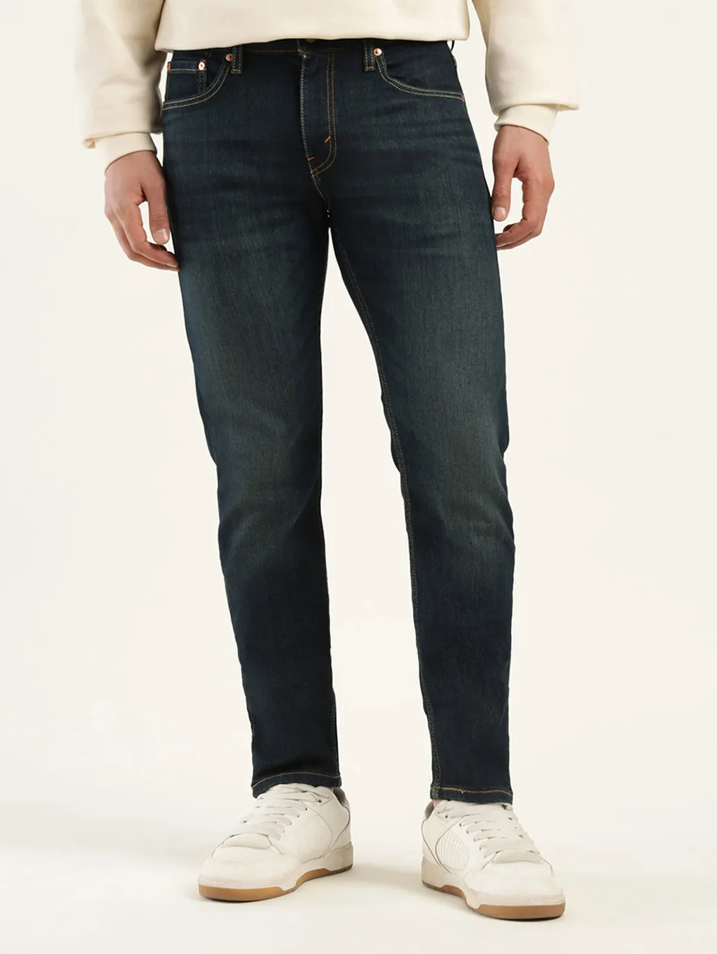 Timeless Choice Men's 512 Blue Slim Tapered Fit Mid Rise Jeans