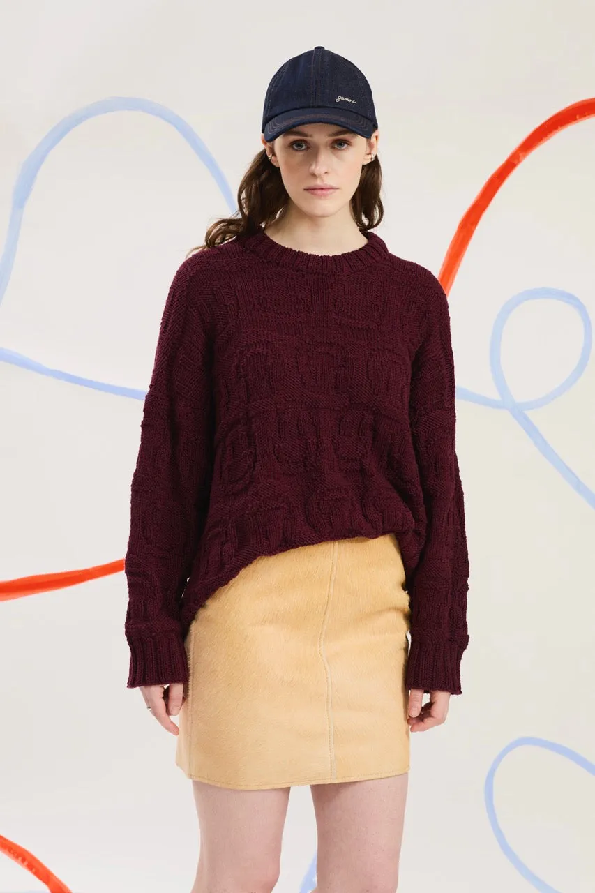 Sustainable Material Simple Wear Mega Mood Sweater Woman