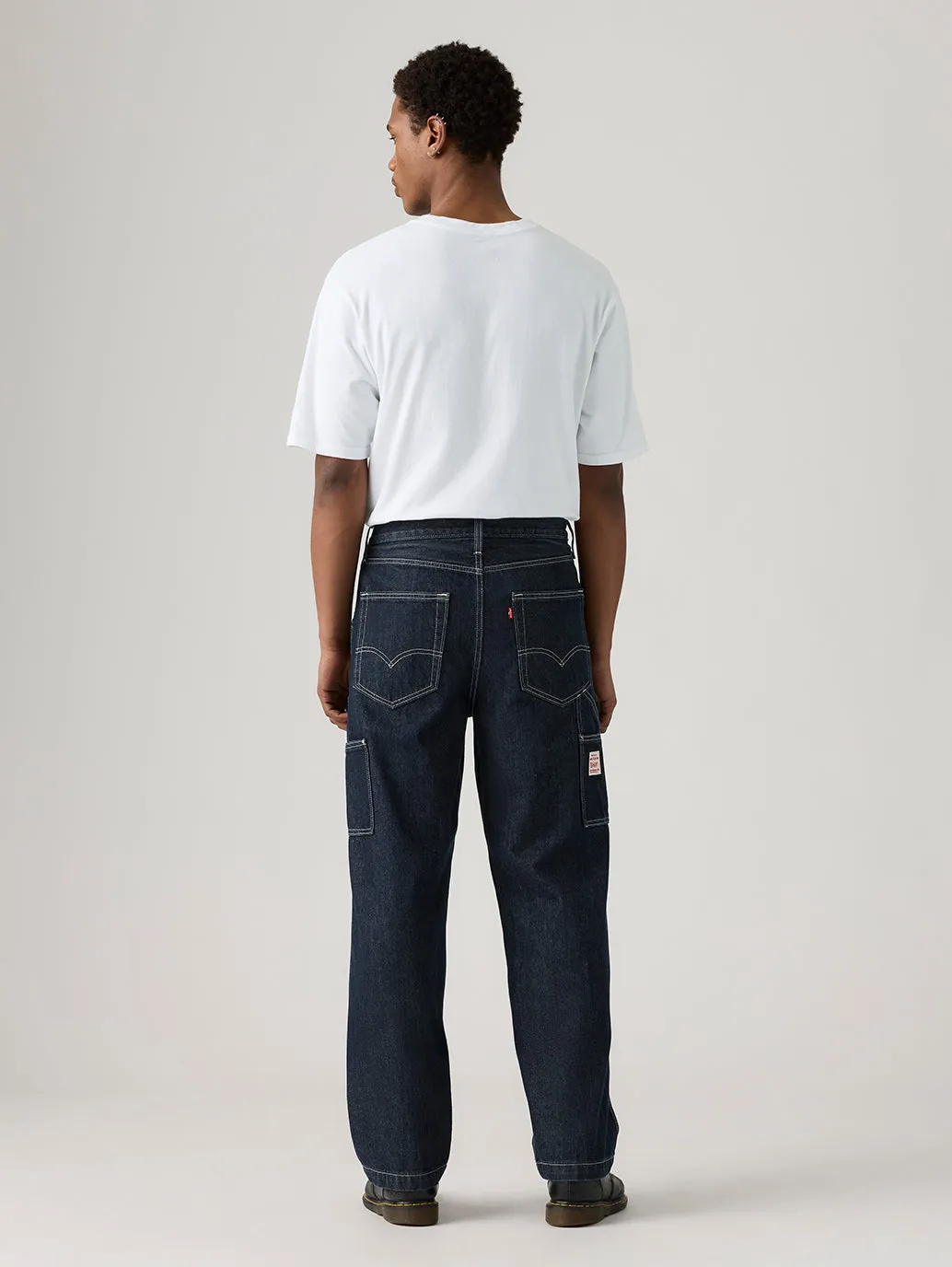 Modern Couple Look Men's 568 Dark Indigo Loose Fit Mid Rise Jeans