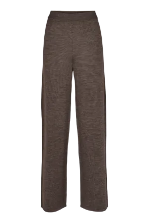 Low Impact Dye Indoor Layer Vera Wide Pants - Brown Mel.