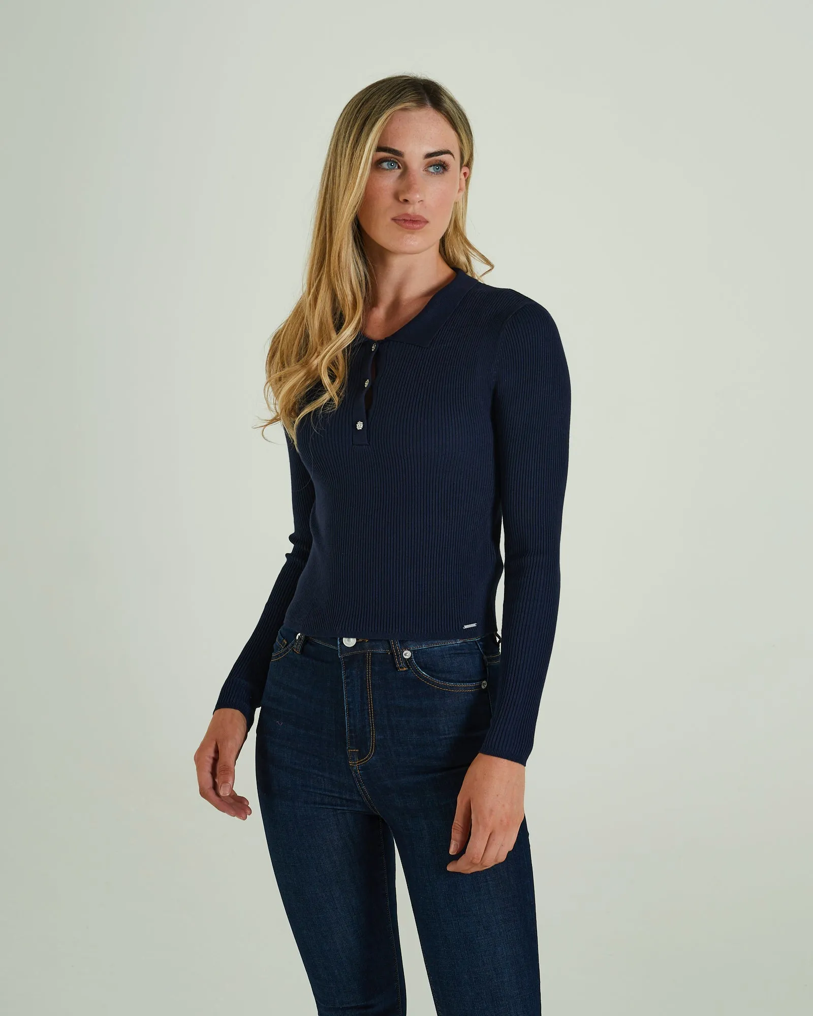 Roslyn Knit Blue Navy Classic Appeal