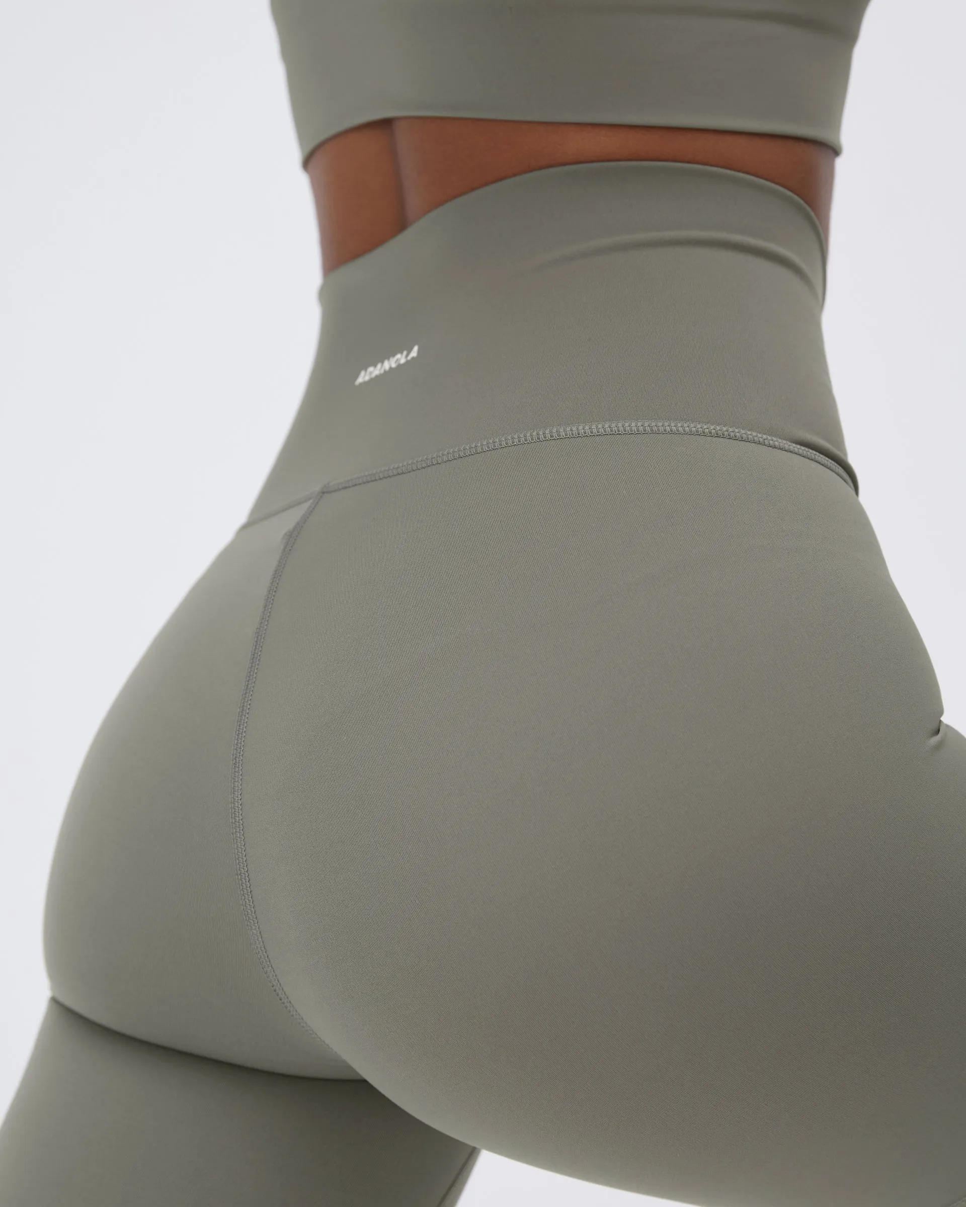 Minimalist Style Ultimate Wrap Over Crop Shorts - Olive Green