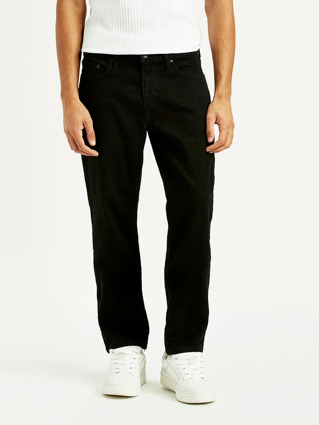 Men's 541 Black Athletic Tapered Fit Mid Rise Jeans Stylish Cut