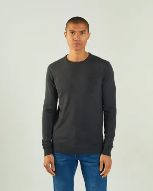 Dylan Round Neck Charcoal Marl ReverseCoil Zipper