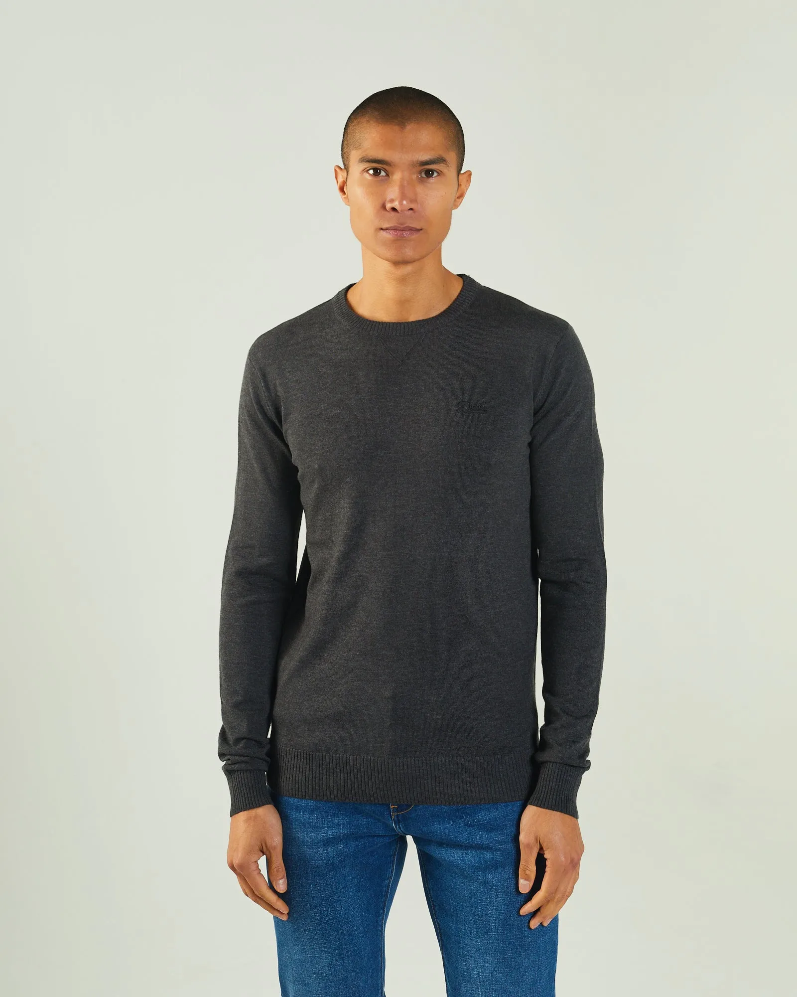 Dylan Round Neck Charcoal Marl ReverseCoil Zipper